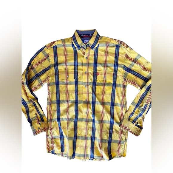 Wrangler George Strait Cowboy Cut Collection Plaid Long Sleeve Shirt Size small - Picture 1 of 6